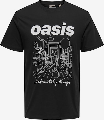 Only & Sons T-shirt 'ONSOASIS' i svart: framsida