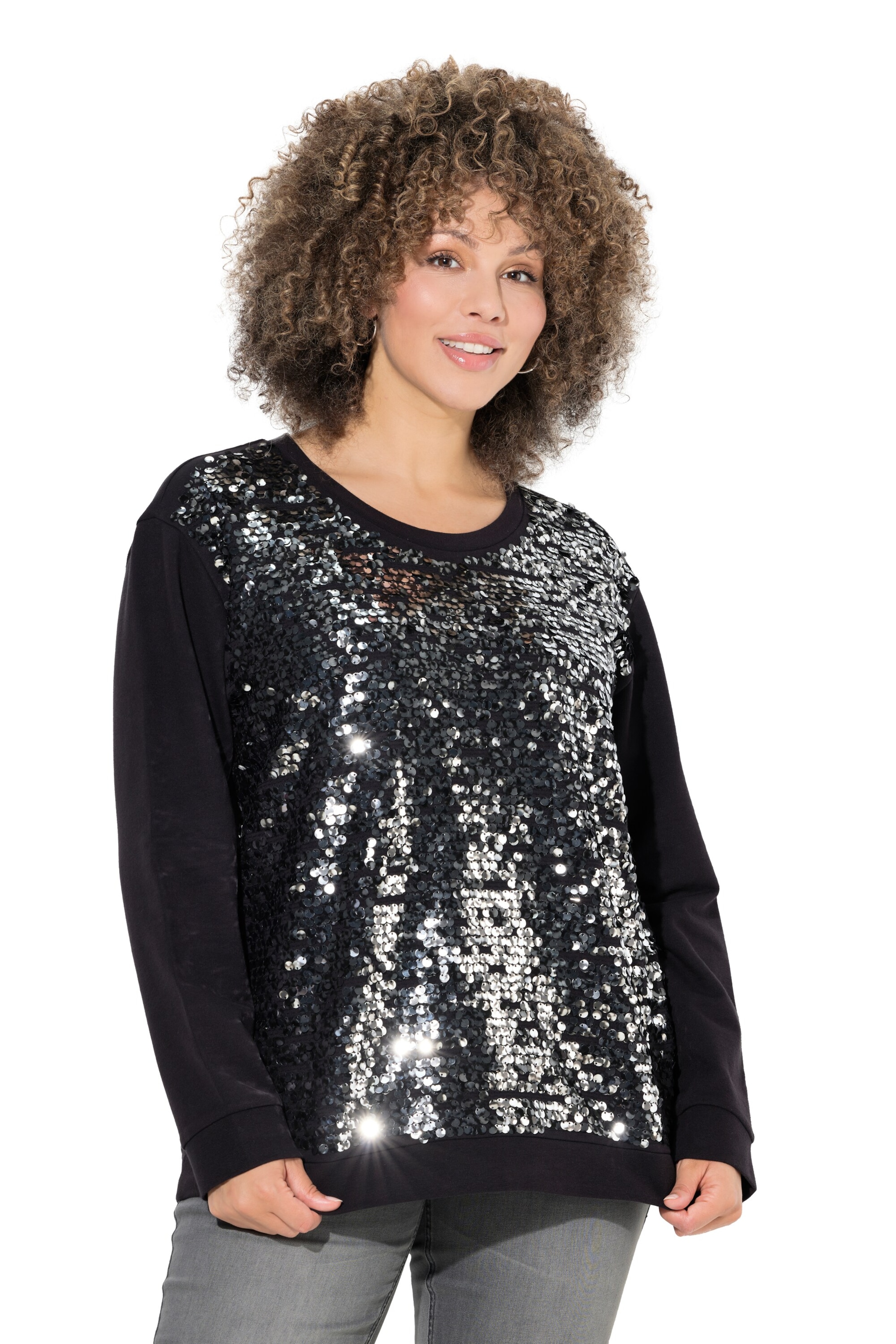 Ulla Popken Sweatshirt in Black