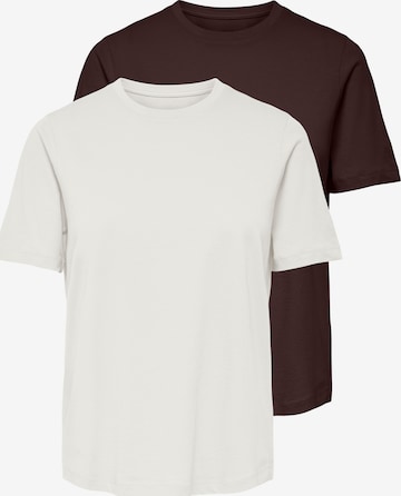 ONLY T-Shirt 'ONLHAPPY' in Braun: Vorderseite