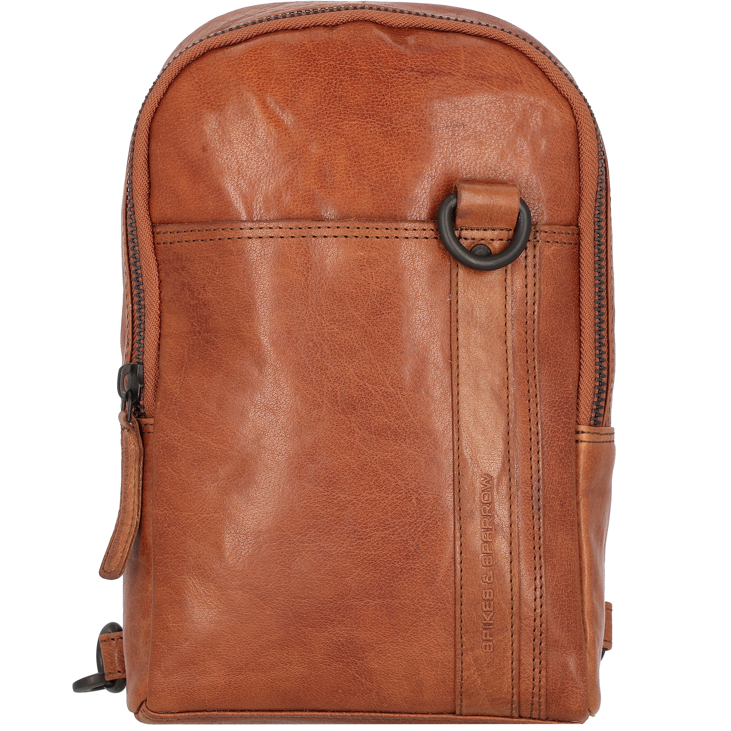 Spikes & Sparrow Umhängetasche 'Bronco' in Braun: Vorderseite