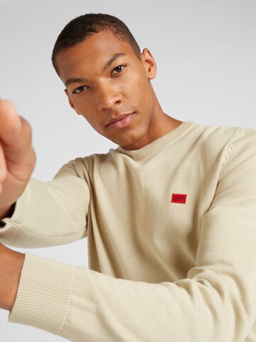 HUGO Pullover 'San Cassius' in Beige