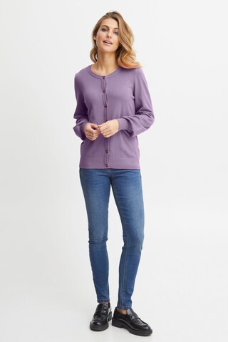 Fransa Knit Cardigan in Purple