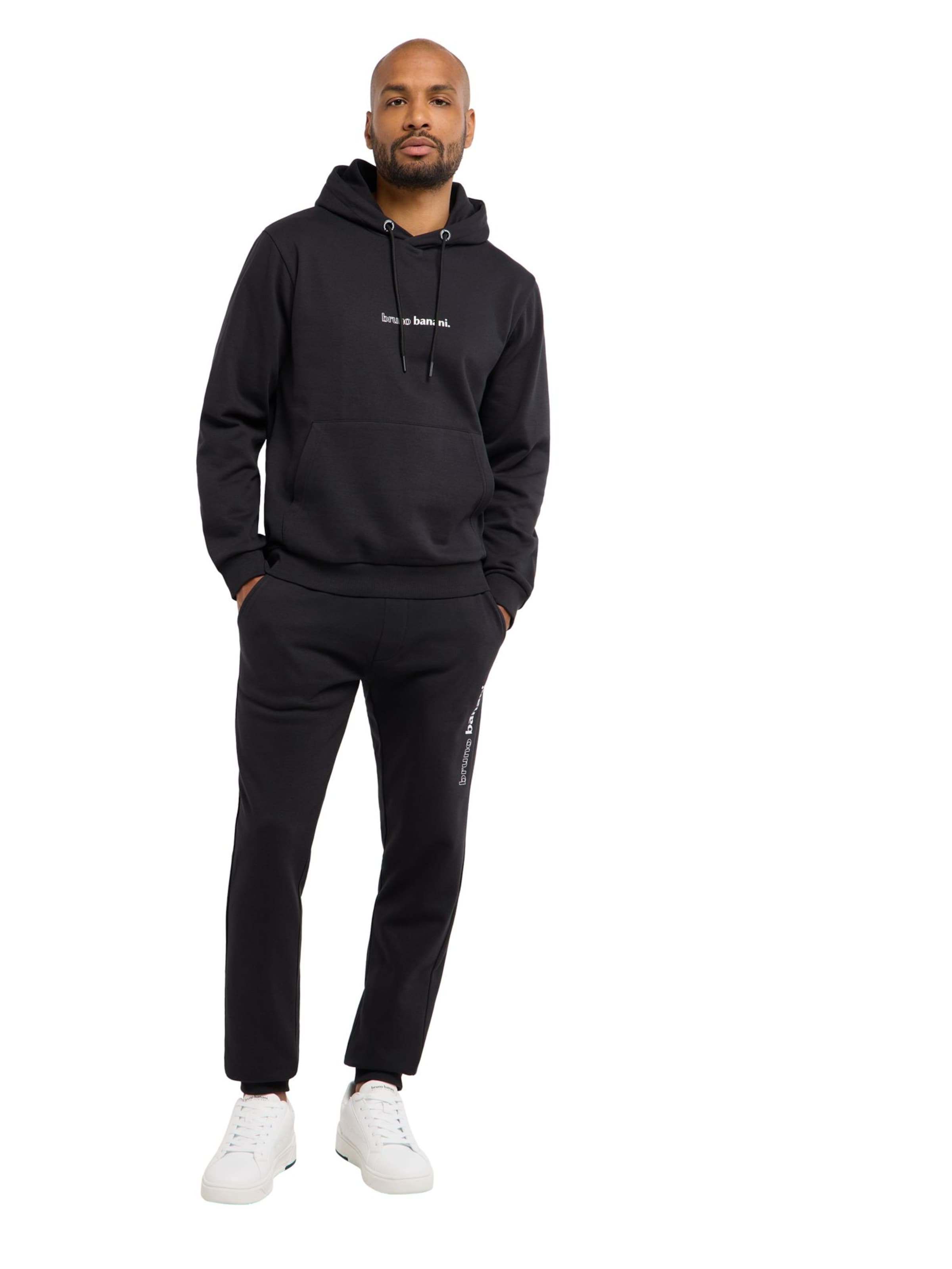 Bruno Banani Tapered Athletic Pants 'Gardnes' in Black