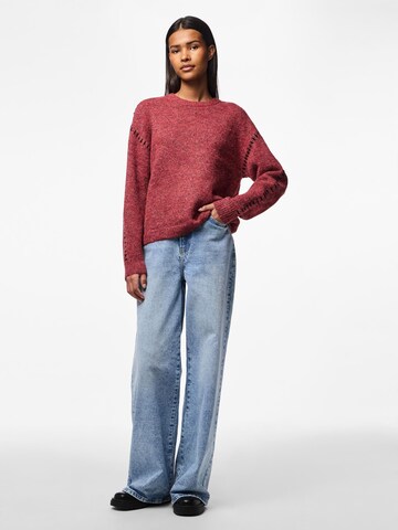 PIECES Pullover 'SILAH' i rød