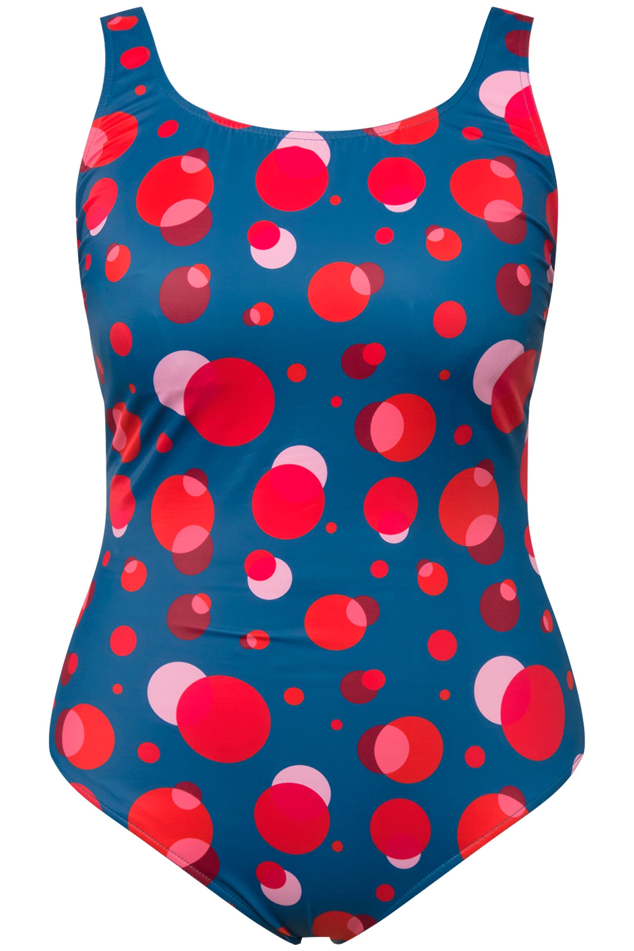 Ulla Popken Badeanzug in Blau: Vorderseite