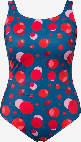 Ulla Popken Swimsuit in Blue: front