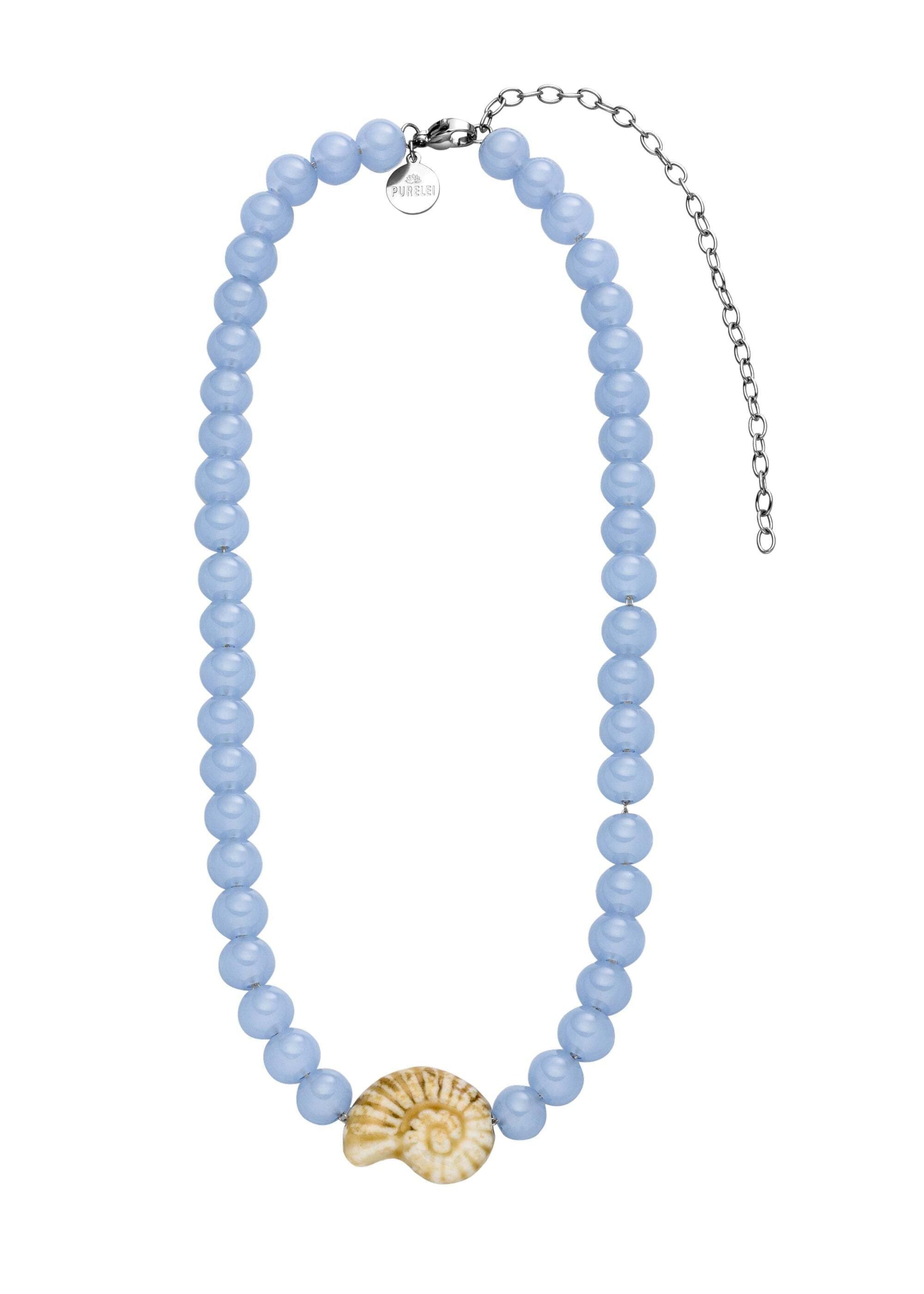 PURELEI Ketting 'Blue Lagoon' in Zilver: voorkant