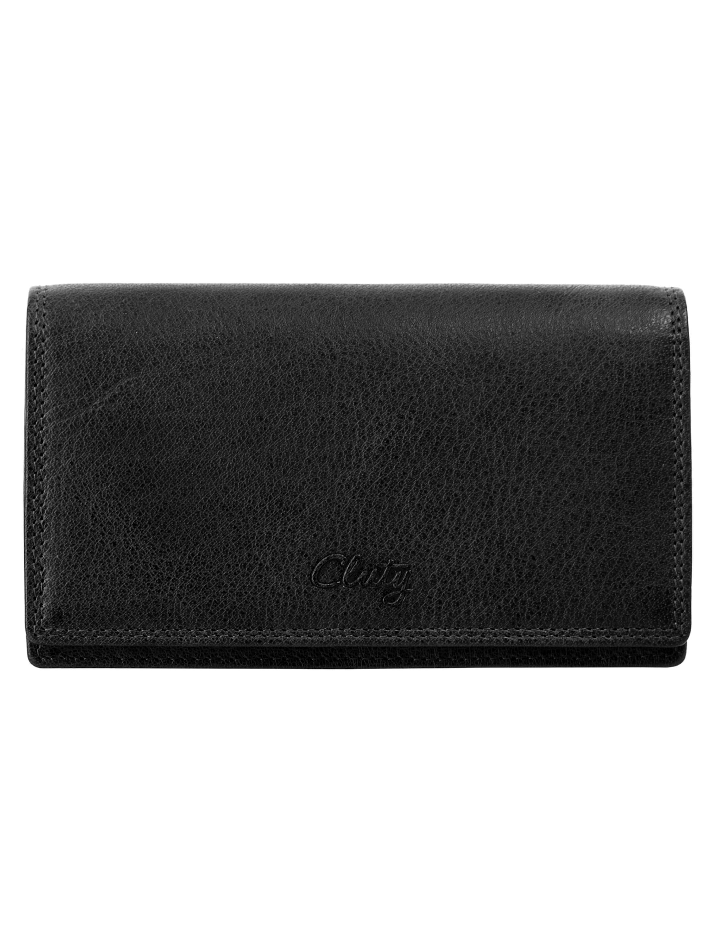 Cluty Portemonnaie 'Cluty Geldbörse'‌‌‌‌‌‌‌‌‌‌ in Schwarz: Vorderseite