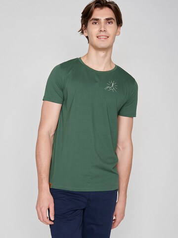 GREENBOMB Shirt 'Nature Mountain Sun' in Groen: voorkant