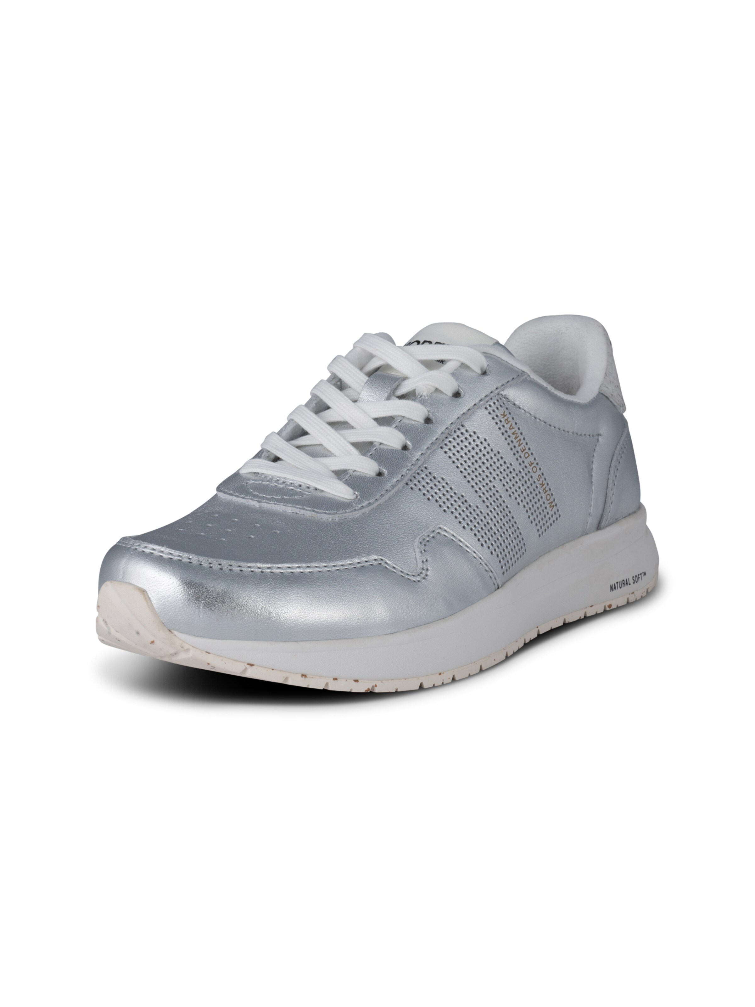 WODEN Platform trainers 'Nora' in Silver: front