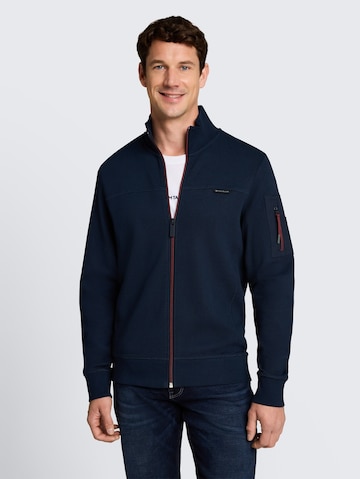 TOM TAILOR Zip-Up Hoodie in Blue: front