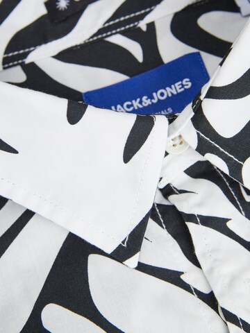 JACK & JONES Kitsas lõige Triiksärk 'JOSHUA ARUBA', värv valge