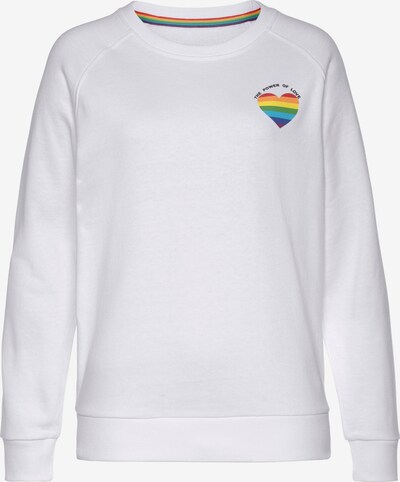 LASCANA Sweatshirt in gelb / rot / weiß, Produktansicht
