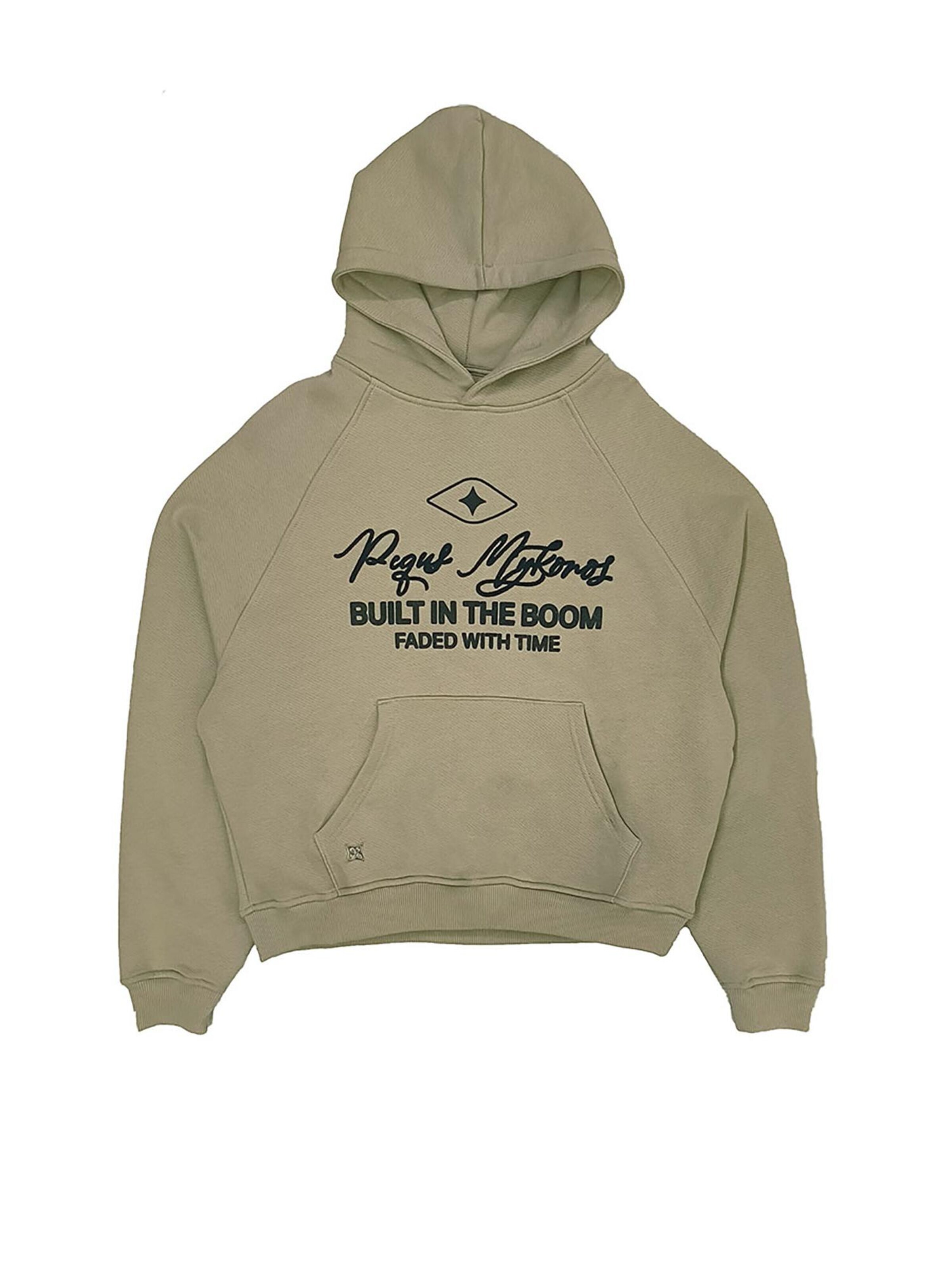 Pequs Sweatshirt 'Built In The Boom Logo' in Brown: front