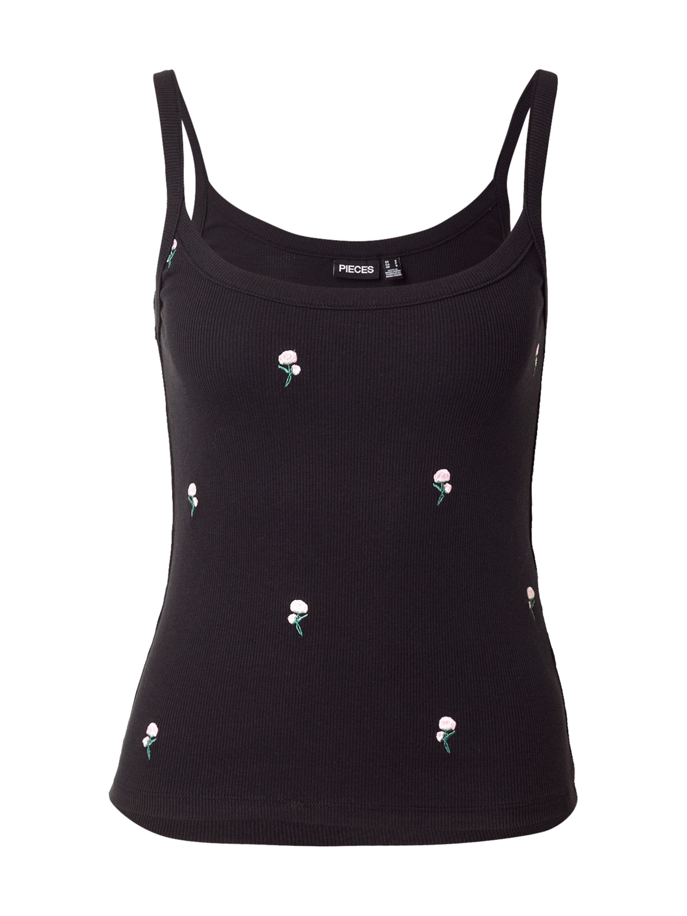 PIECES - Top 'PCMAY' em preto: frente