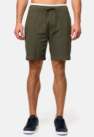 Regular Pantalon 'Margera' INDICODE JEANS en vert : devant