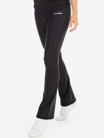 Winshape Bootcut Sportbroek 'BCL102' in Zwart: voorkant