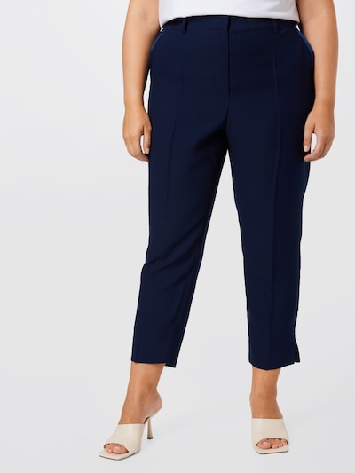 Guido Maria Kretschmer Curvy Collection Pleated Pants 'Maria' in marine blue, View model