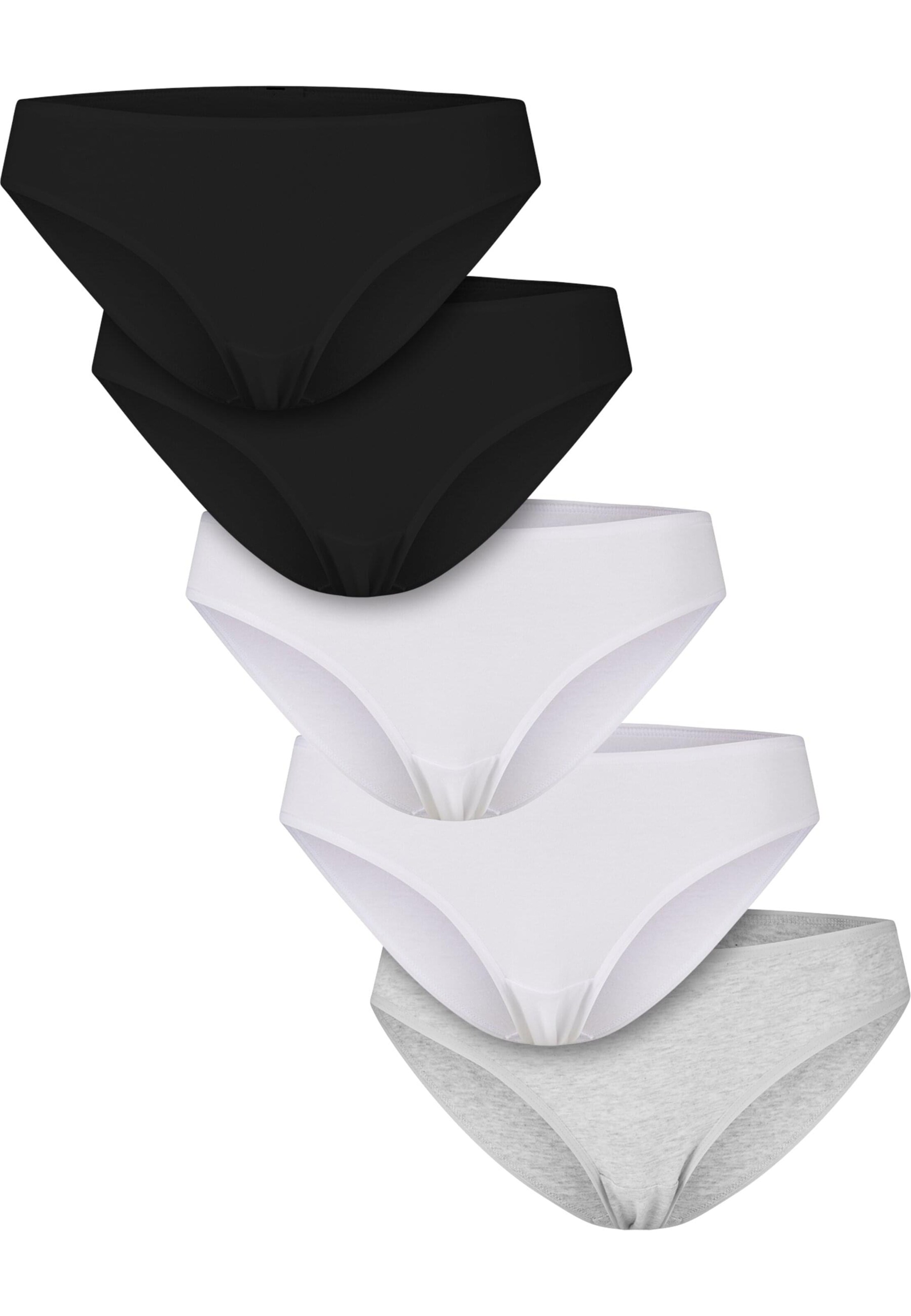 Urban Classics Ladies Basic Cotton Slip 5-Pack ' ' in Schwarz: Vorderseite