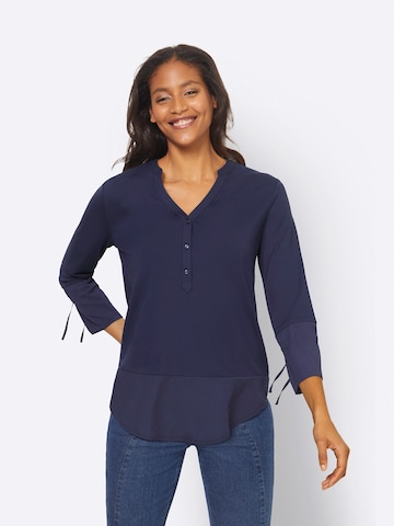 heine Shirt in Blauw: voorkant