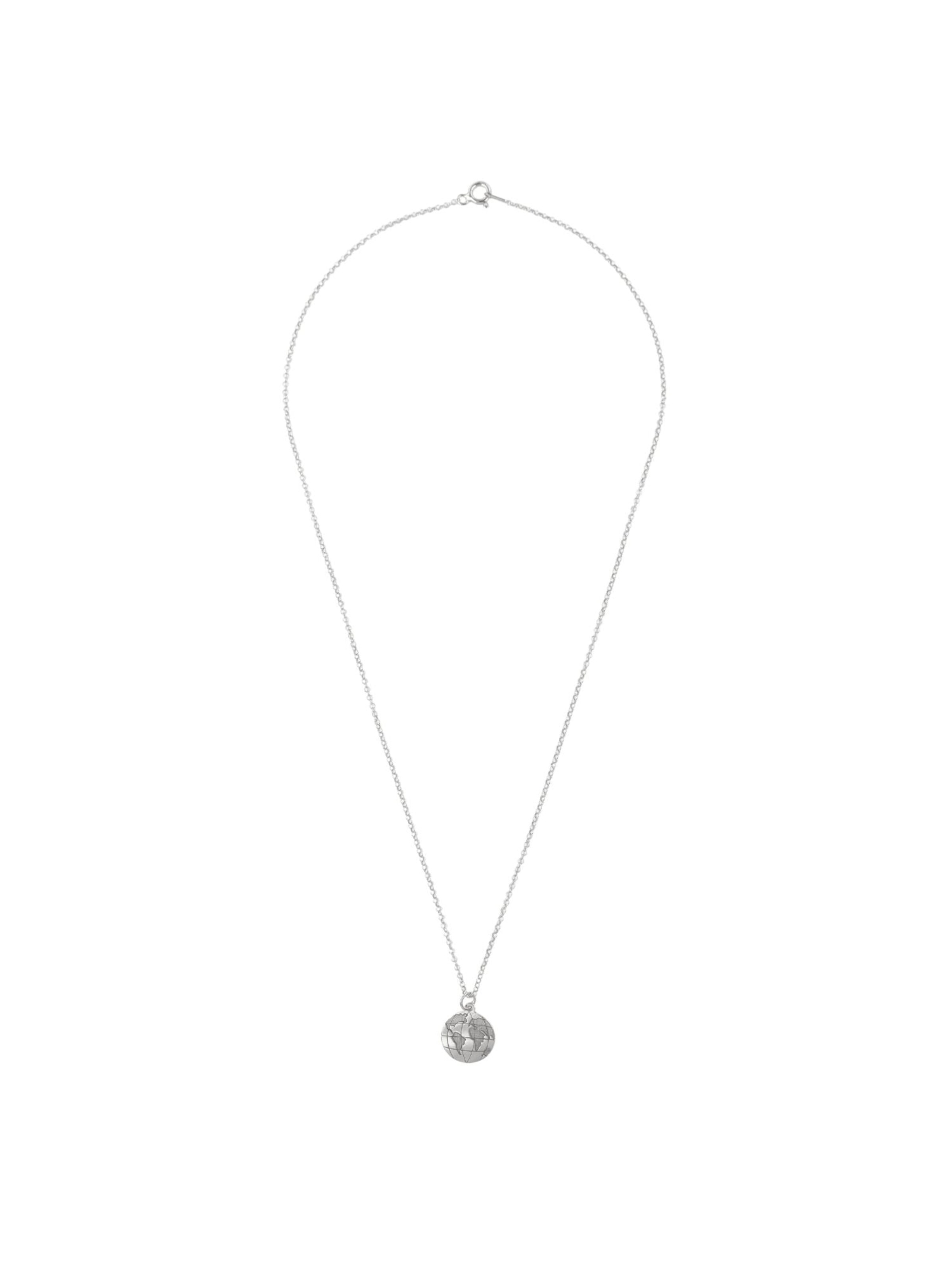 Fräulein Wunder Kette 'Weltkugel Sterling Silber'‌‌‌‌‌ in Silber: Vorderseite