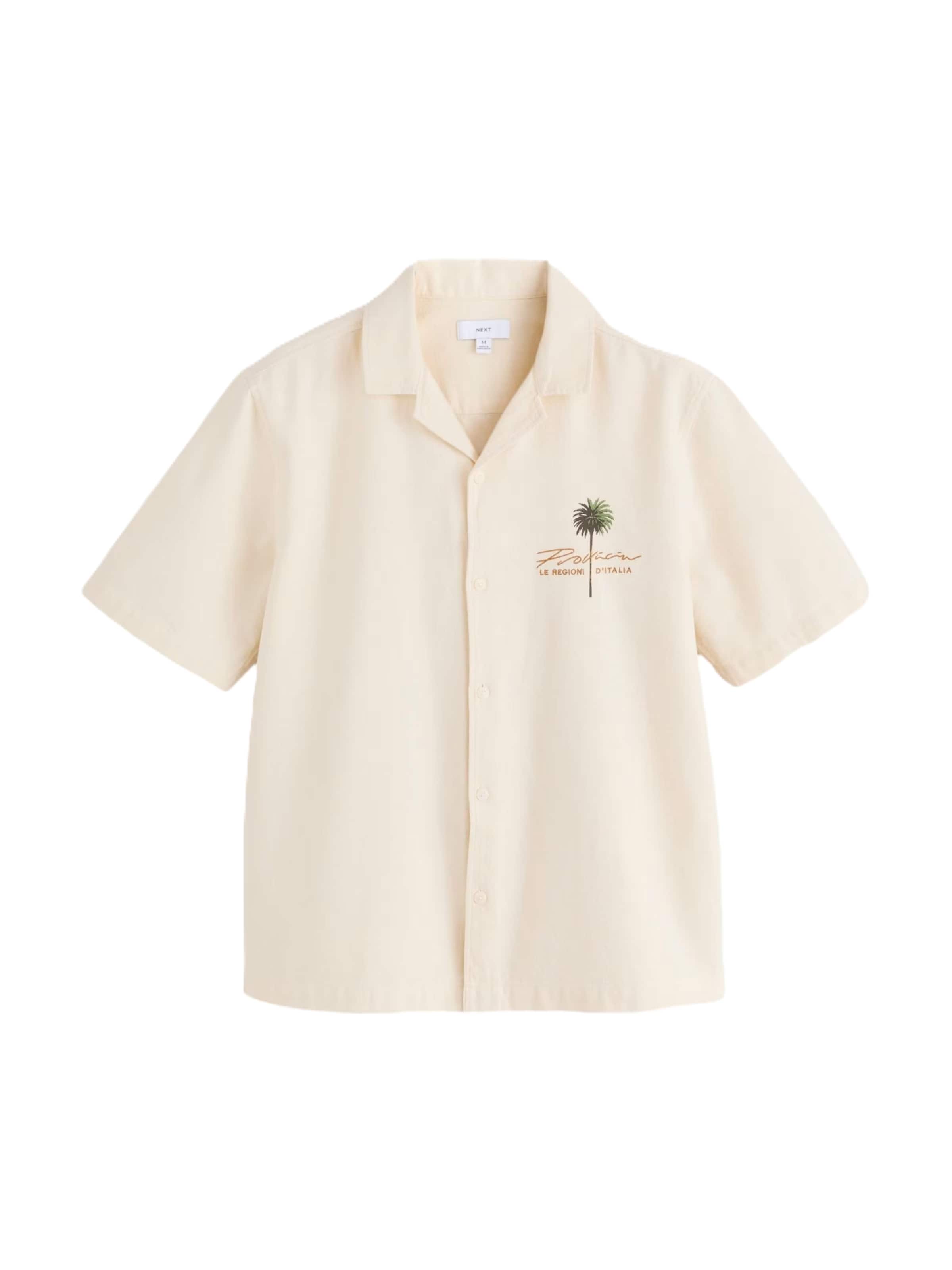 Next Button Up Shirt in Blue / Green / Pastel orange / Wool white, Item view