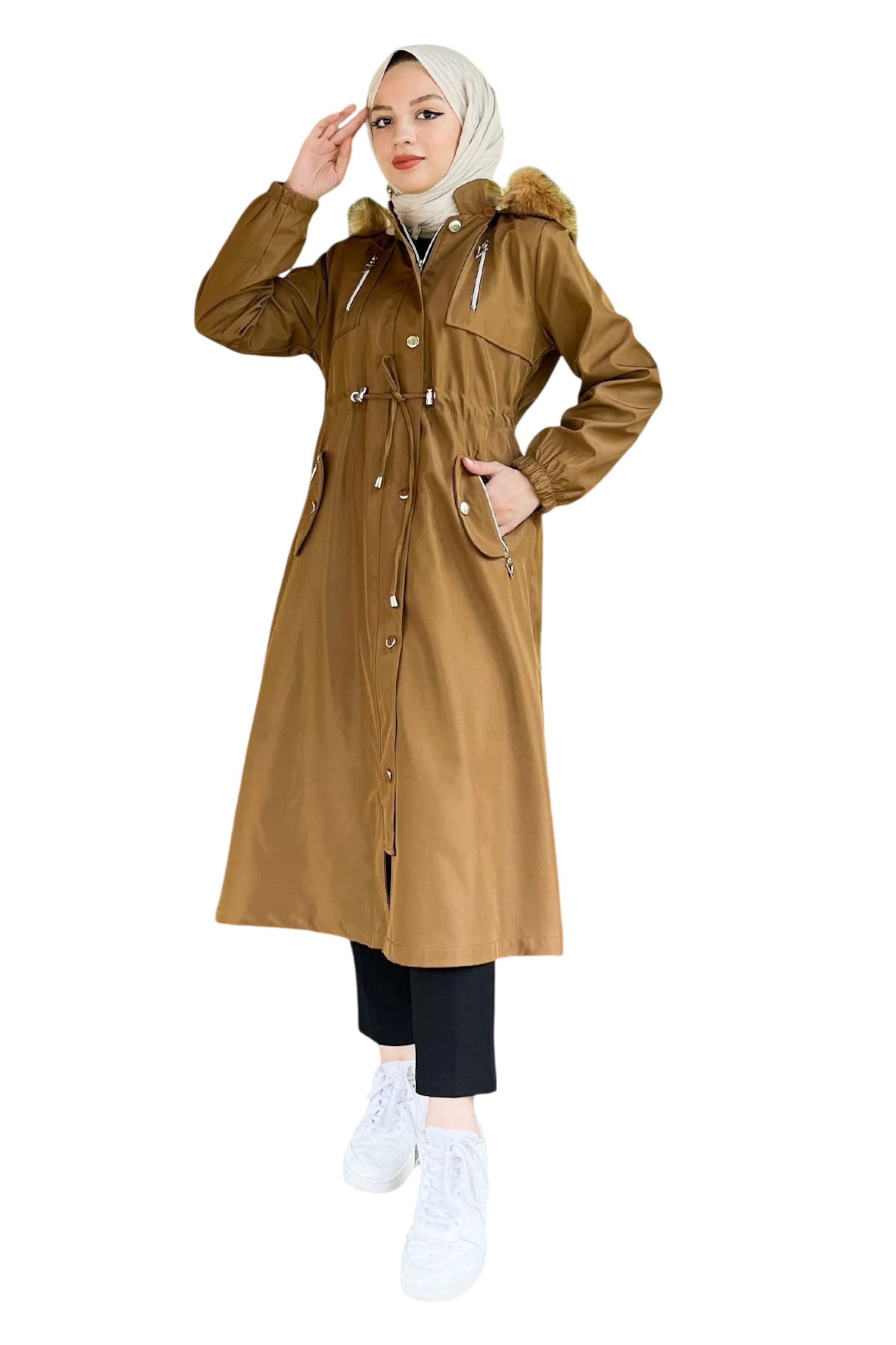 MODAMIHRAM Tussenparka in Bruin: voorkant