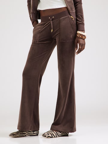 Juicy Couture Flared Broek 'LAYLA' in Bruin: voorkant
