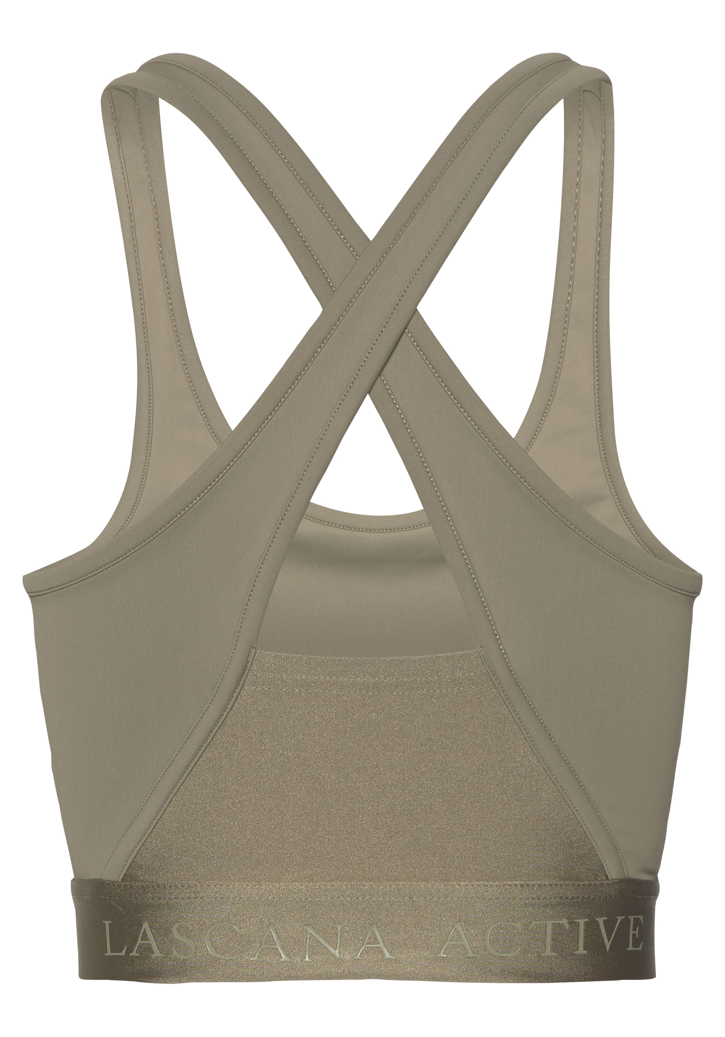 LASCANA ACTIVE Sporttop in Oliv 