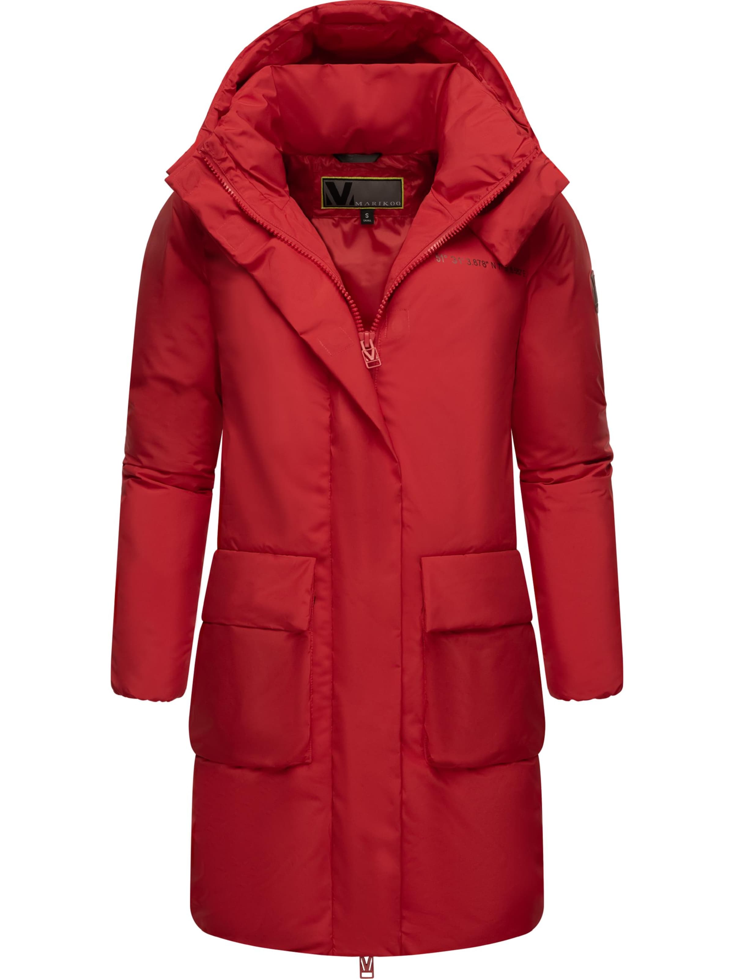 Cappotto invernale 'Nanami 16' di MARIKOO in rosso: frontale