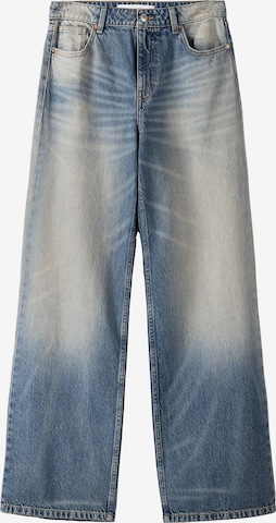 Wide Leg Jean Bershka en bleu : devant