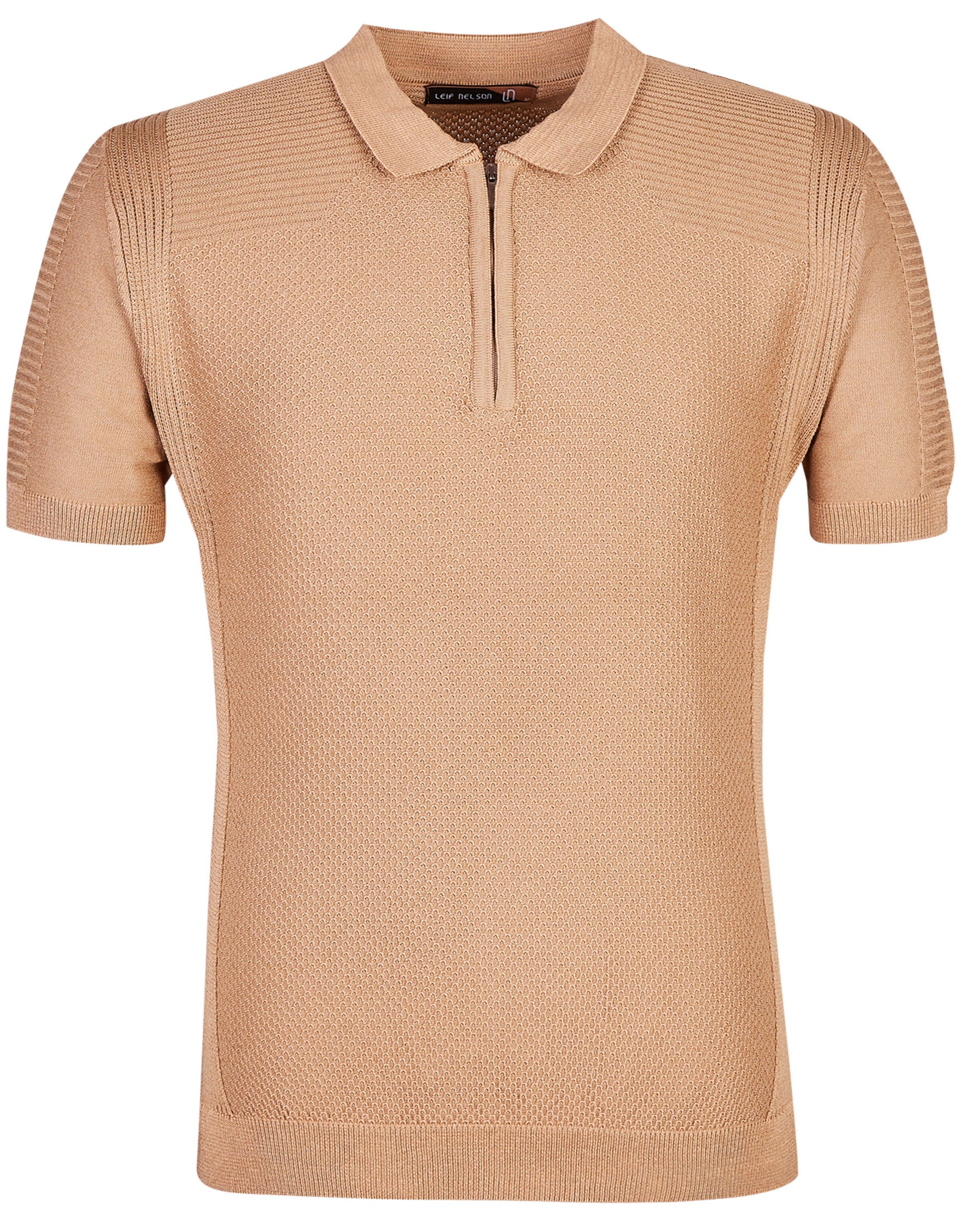 Männer Shirts Leif Nelson T-Shirt Feinstrick Polo in Braun - IK53166 Männer Shirts Leif Nelson T-Shirt Feinstrick Polo in Braun - IK53166