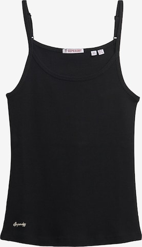Superdry Top 'Essentials' in Black: front