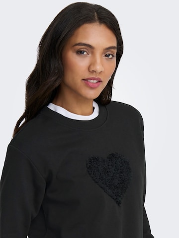 JDY Sweatshirt 'JDYParis' in Black