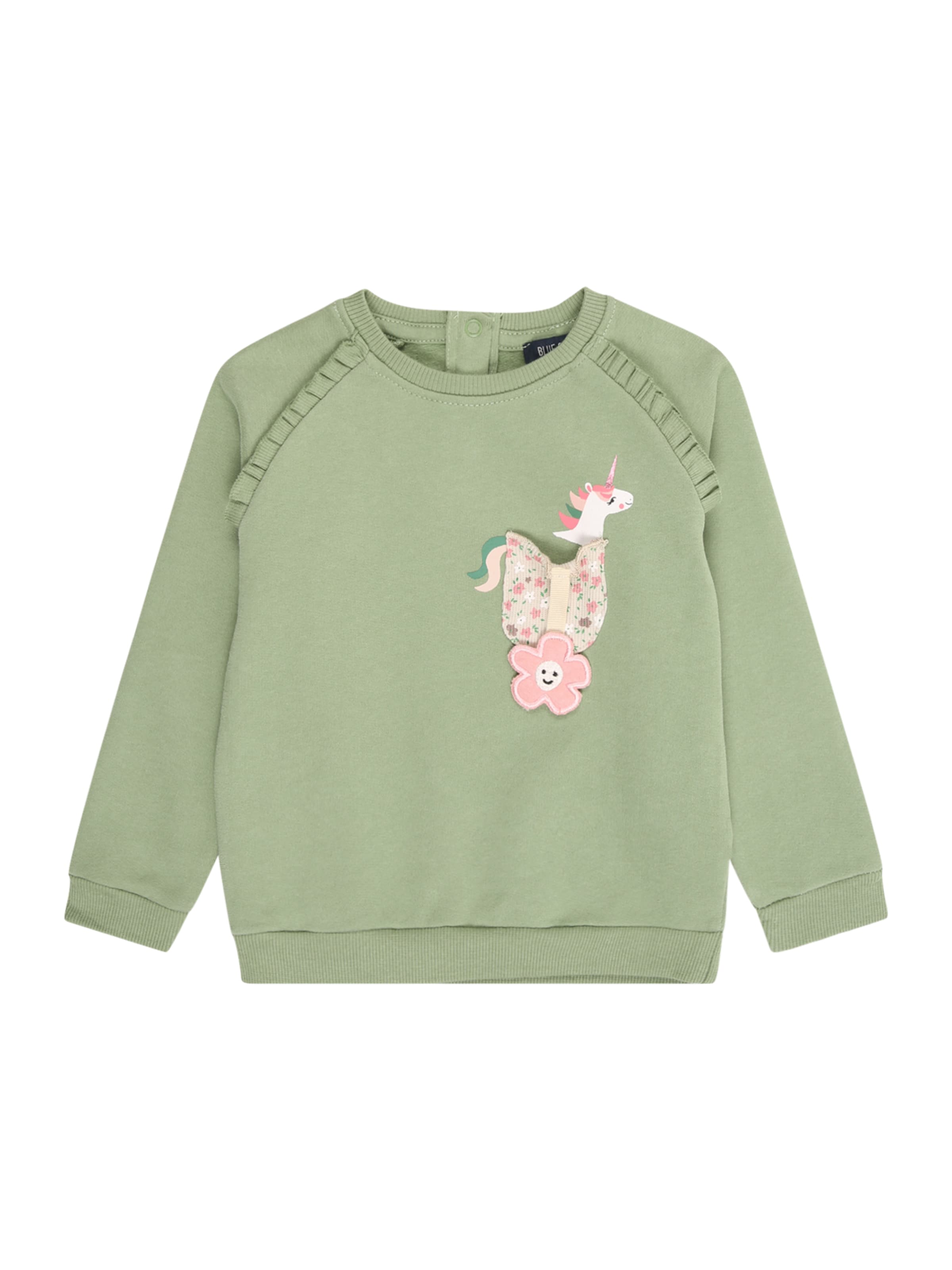 BLUE SEVEN Свитшот в Зеленый: спереди