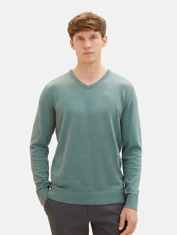 TOM TAILOR Regular Fit Pullover in Grün: Vorderseite