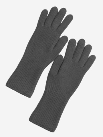 Il Lanificio - Guantes con dedos en gris: frente