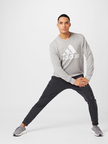 ADIDAS SPORTSWEAR Спортен блузон 'Essentials French Terry Big Logo' в сиво