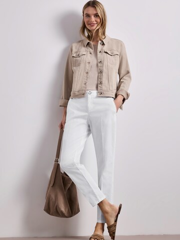 STREET ONE Alt kitsenev Püksid, värv valge