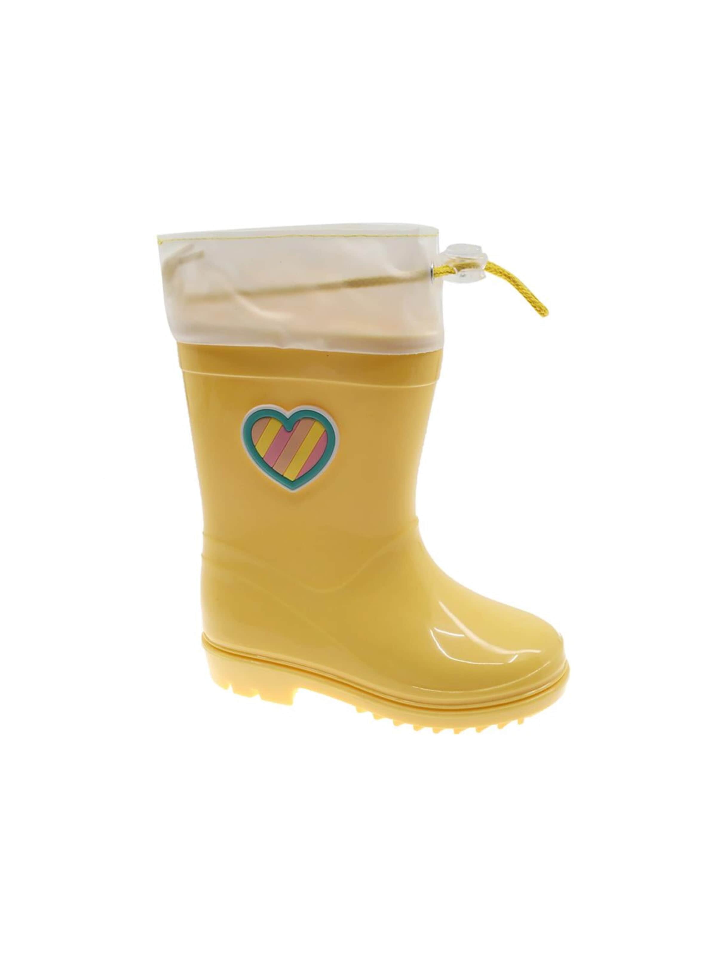 Beppi Regenlaarzen in Geel: voorkant