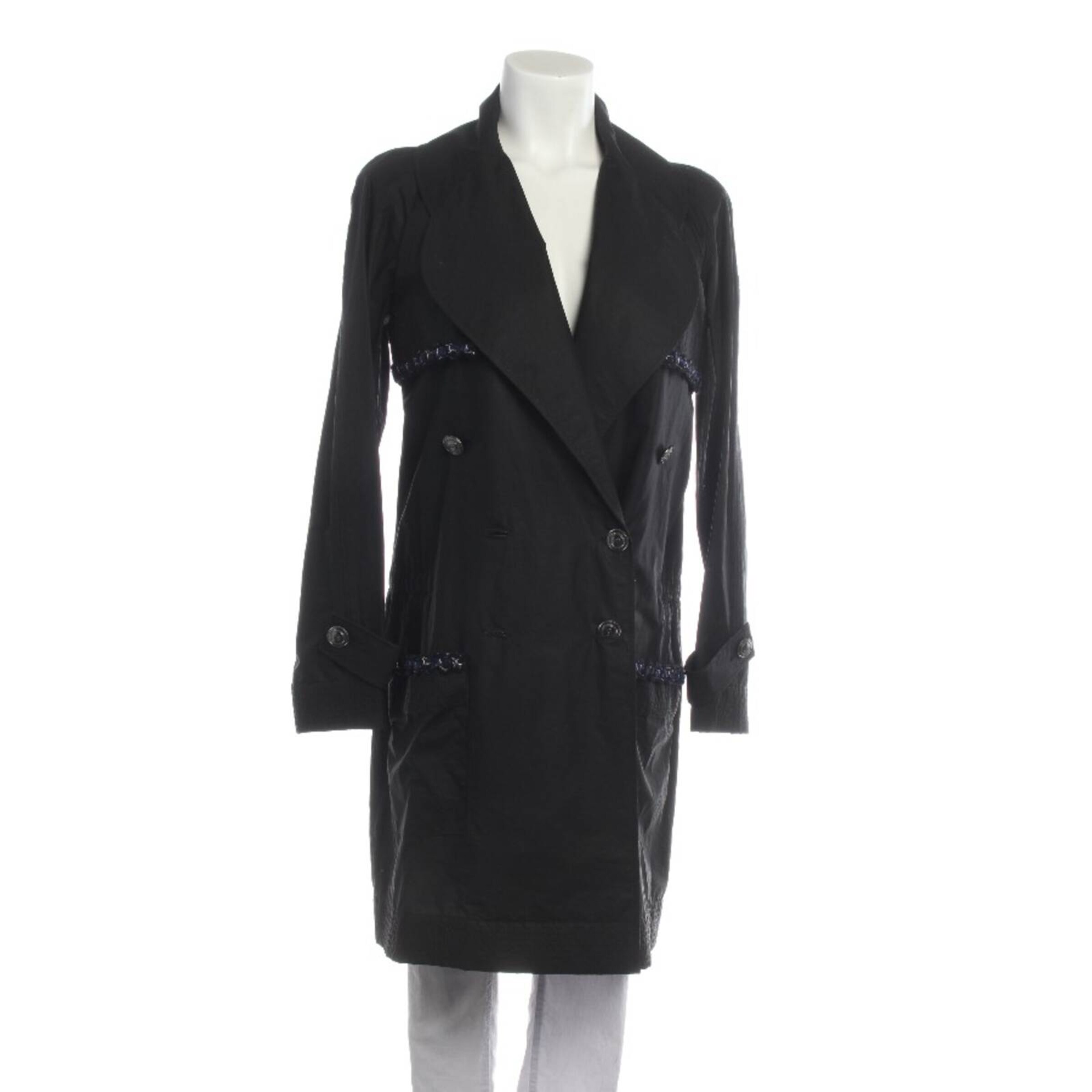 CHANEL Jacket & Coat in S in Blue: front