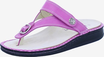 Finn Comfort T-Bar Sandals 'ALEXANDRIA ' in Pink: front