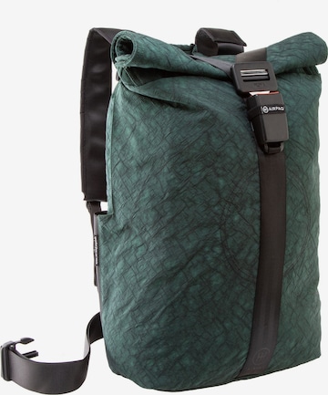 AIRPAQ Backpack 'Rolltop BIQ' in Green: front