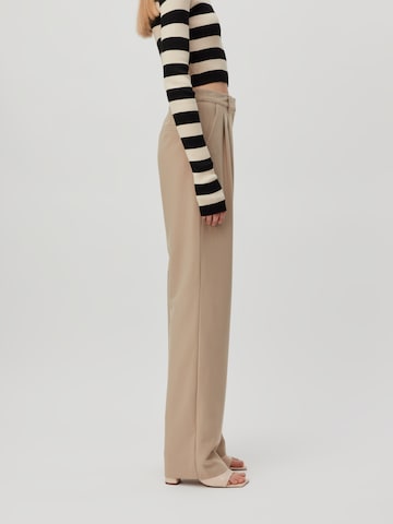 LeGer by Lena Gercke Regular Bandplooibroek 'Elena Tall' in Beige