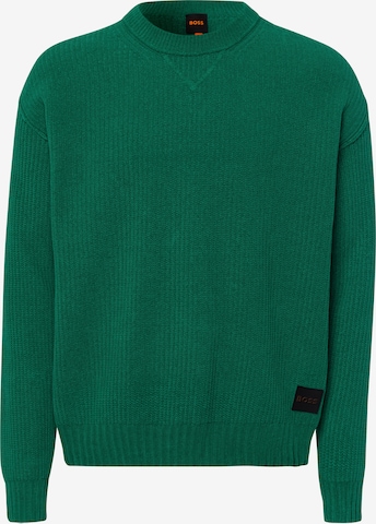 BOSS Orange Sweater in Green: front