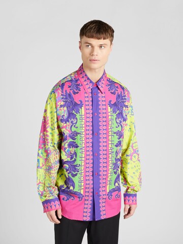 Versace Jeans Couture Regular fit Button Up Shirt in Purple: front