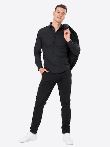 Casual Friday Slim fit Overhemd in Zwart