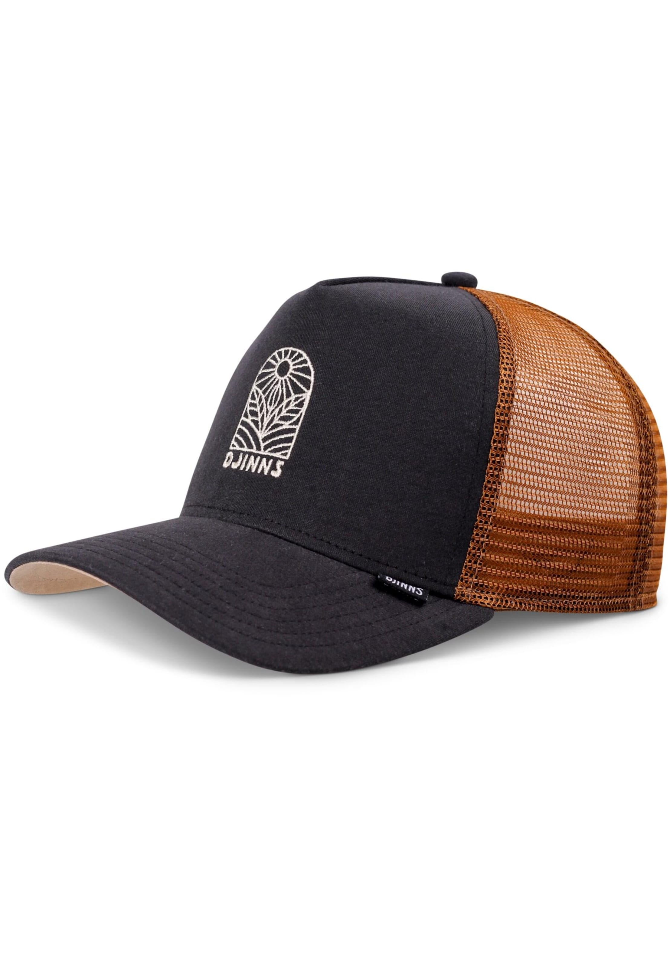 DJINNS Sapkák 'Leaf Sun' - fekete: elől