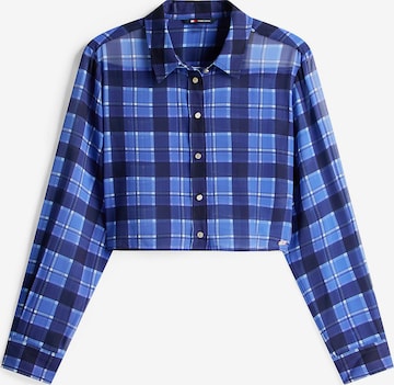 Bluză de la Tommy Jeans pe albastru: față