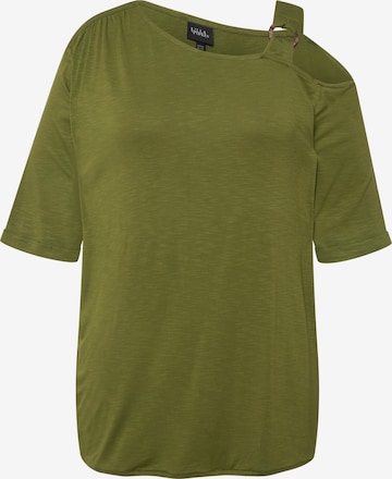 T-shirt Ulla Popken en vert : devant